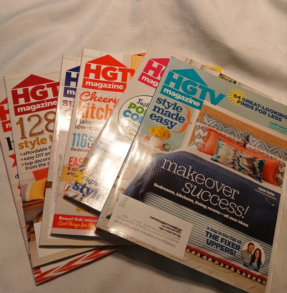6 HGTV 2014/16 Lot  of Magazines